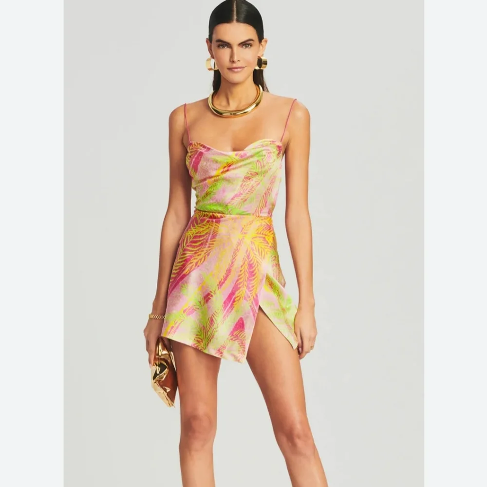 Retrofête silk palm dress - Picture 6 of 11